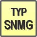Piktogram - Typ: SNMG